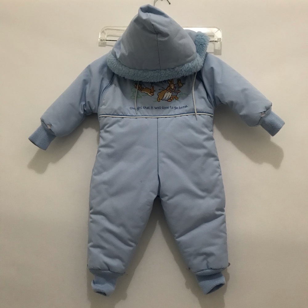 Vintage Beatrix Potter by Quiltex Snow Suit, Size 18 Months